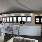 Premier Marinas at Southampton Boat Show 2018 curved welcome counter