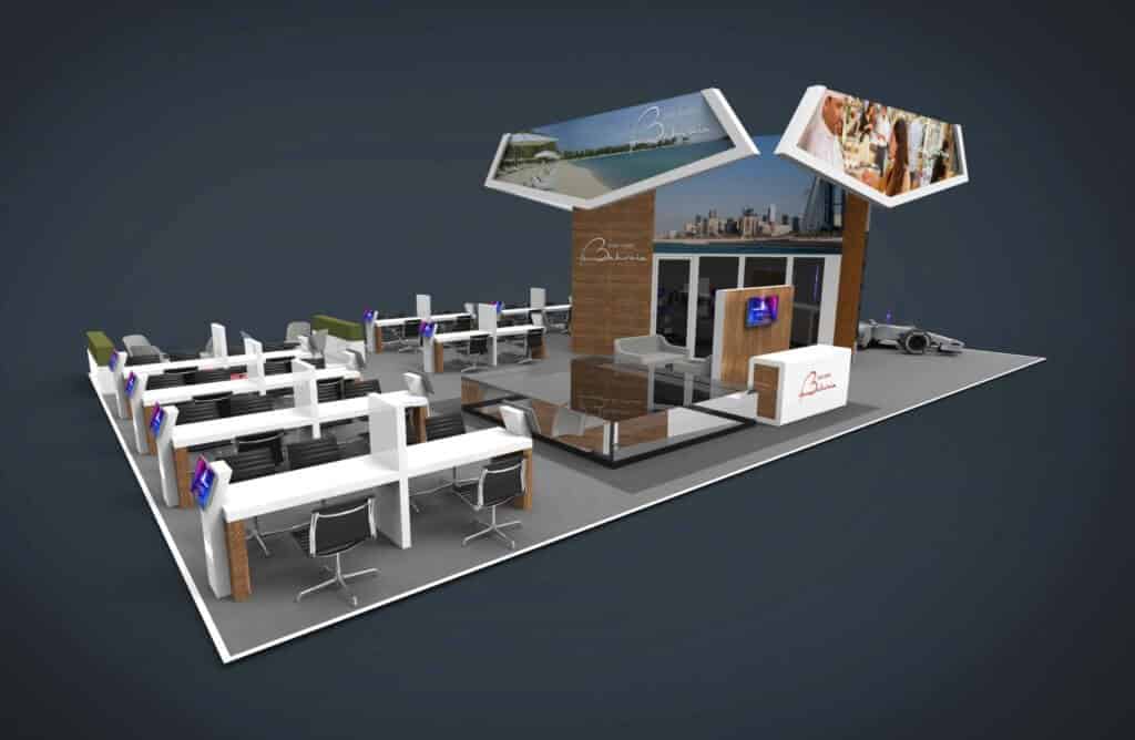 double decker exhibition stand