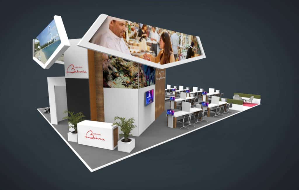 double decker exhibition stand at WTM 2019