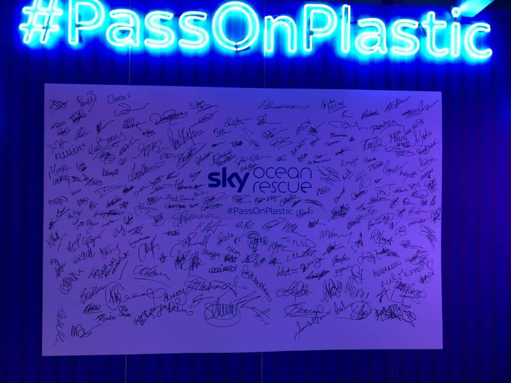 Sky Ocean Rescue pledge wall