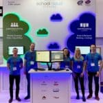 BETT exhibition stand for School Cloud showing staff