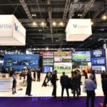 Vermanitia exhibition stand ICE 2019 with huge curved ledskin panel video wall