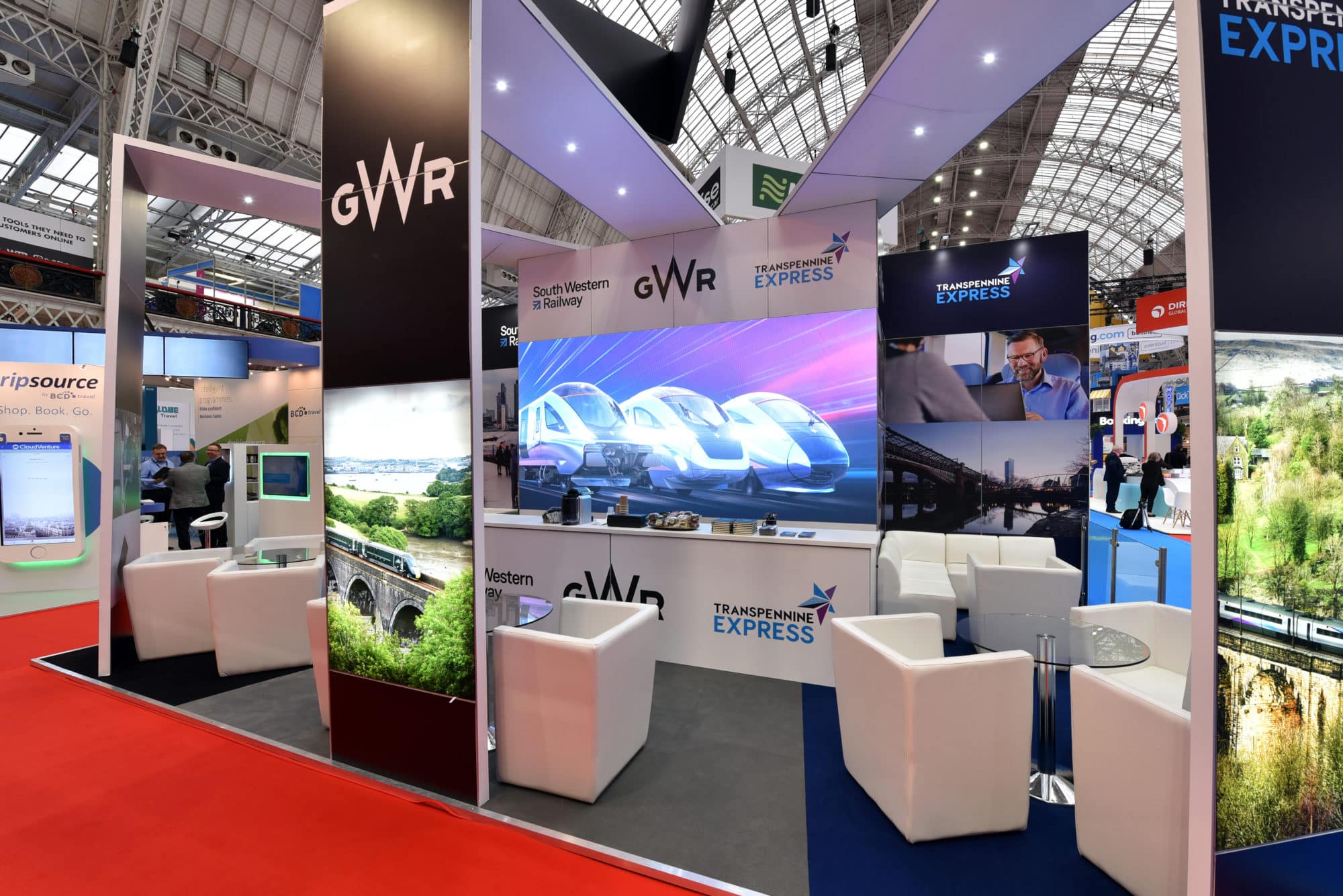 bespoke exhibition stand for GWR at BTS Europe