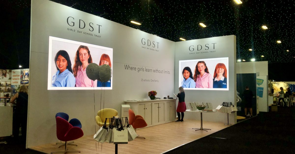 GDST Exhibition Stand with led panel video wall